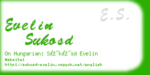 evelin sukosd business card